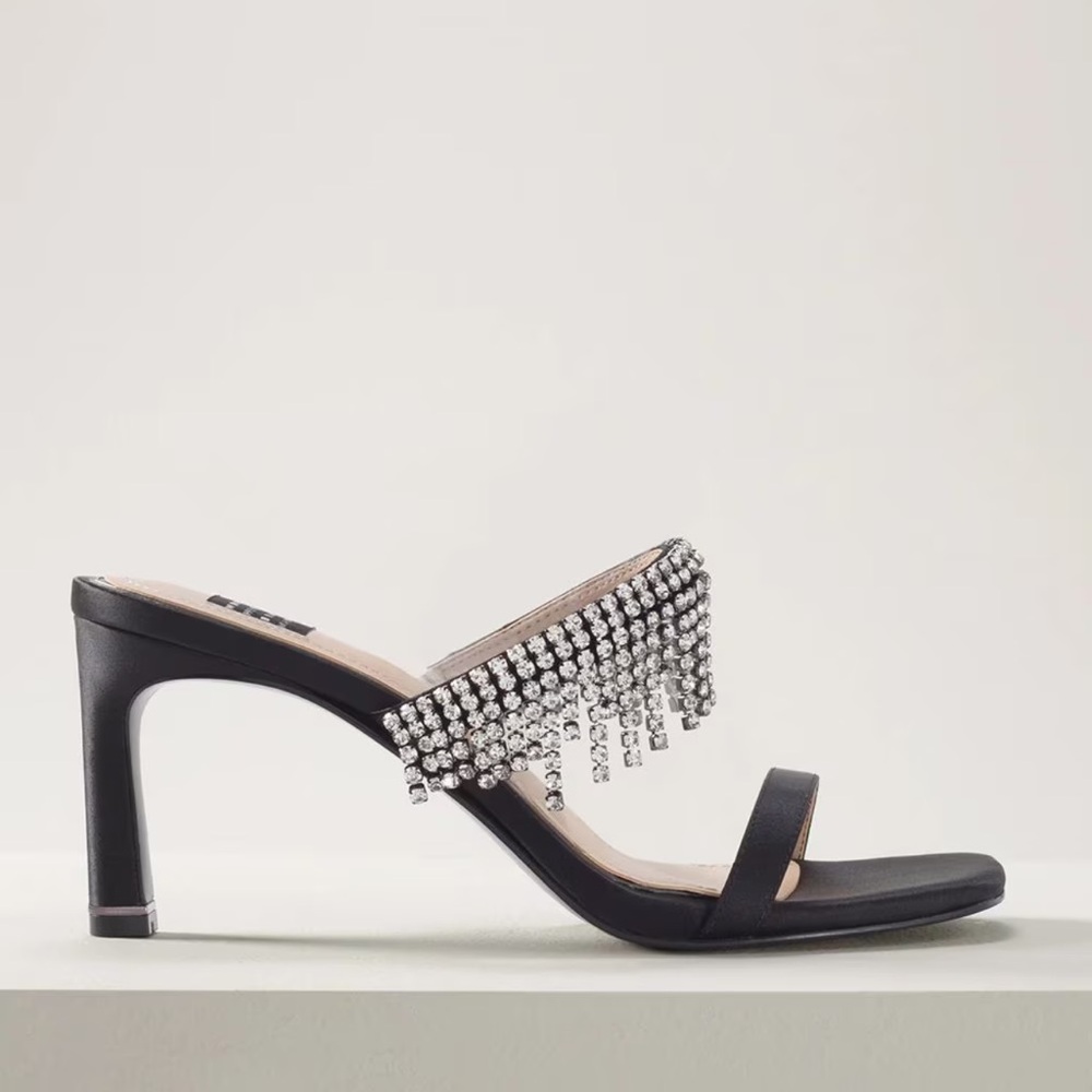 WHBM Fringe Rhinestone Heels